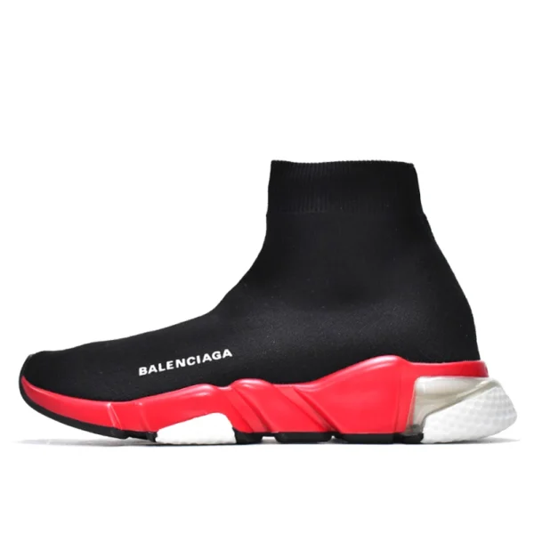 Balenciaga Speed Clear Sole Black Red