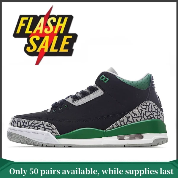 ?Flash Sale?Top quality Air Jordan 3 Retro 'Pine Green'
